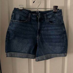 Old Navy Dark Blue Rolled Cuff Denim Shorts